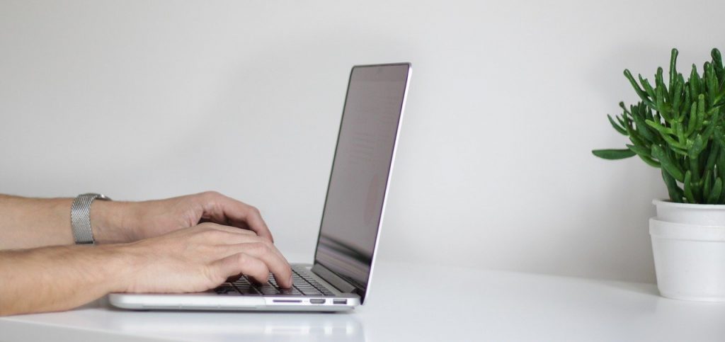 hands, laptop, working